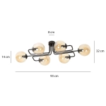 Lampa sufitowa BRENDI 6A BL MIODOWY 833/6A EMIBIG Lighting