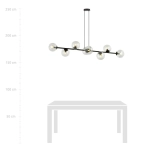 Lampa wisząca ROSSI 8 BL TRANSPARENT 874/8 EMIBIG Lighting
