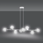 Lampa wisząca ROSSI 8 WH GRAFIT 878/8 EMIBIG Lighting