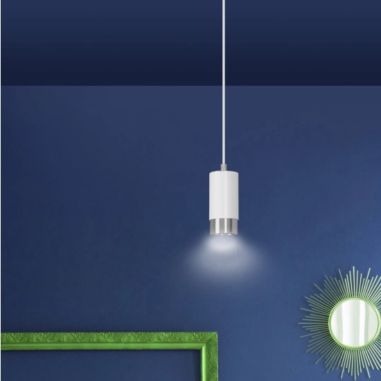 Lampa wisząca FUMIKO 1 WH/CHROME 814/1 EMIBIG Lighting