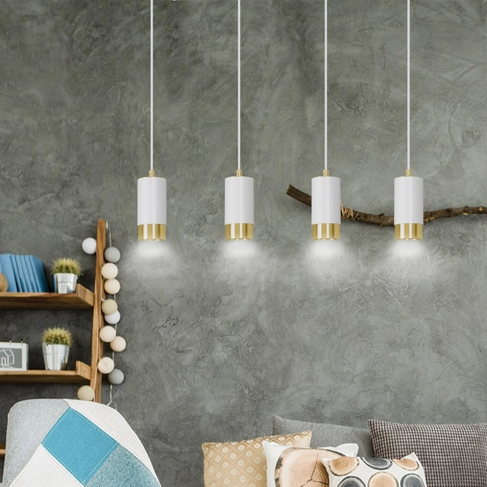 Lampa wisząca FUMIKO 4 WH/GOLD 815/4 EMIBIG Lighting