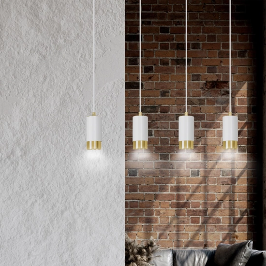 Lampa wisząca FUMIKO 4 WH/GOLD 815/4 EMIBIG Lighting
