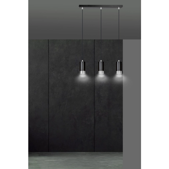 Lampa wisząca FUMIKO 3 BL/CHROME 816/3 EMIBIG Lighting