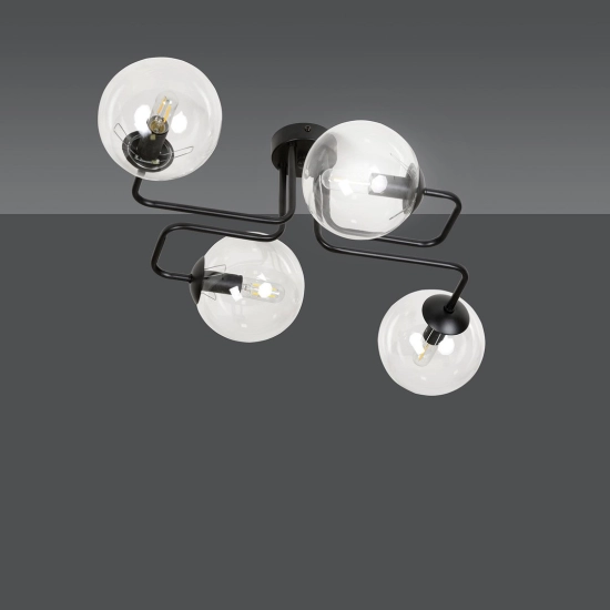Lampa sufitowa BRENDI 4 BL TRANSPARENT 831/4 EMIBIG Lighting
