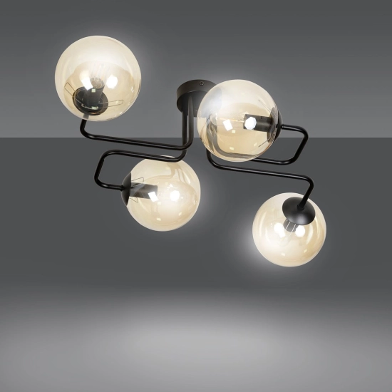 Lampa sufitowa BRENDI 4 BL MIODOWY 833/4 EMIBIG Lighting