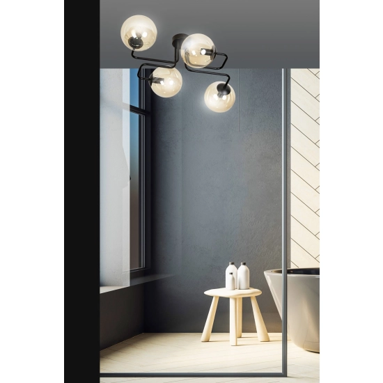 Lampa sufitowa BRENDI 4 BL MIODOWY 833/4 EMIBIG Lighting