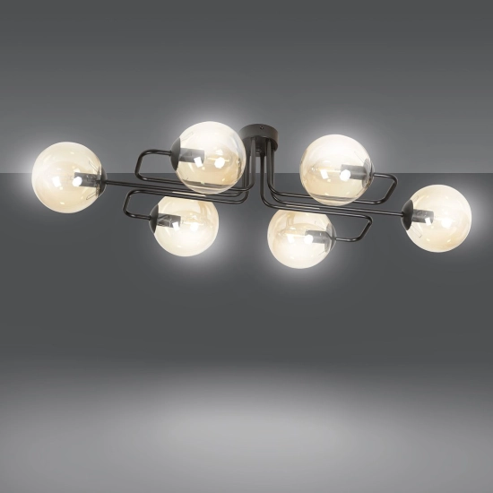 Lampa sufitowa BRENDI 6A BL MIODOWY 833/6A EMIBIG Lighting