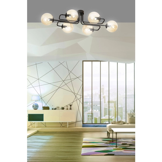 Lampa sufitowa BRENDI 6A BL MIODOWY 833/6A EMIBIG Lighting