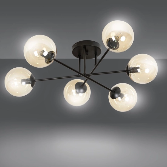 Lampa sufitowa BRENDI 6B BL MIODOWY 833/6B EMIBIG Lighting