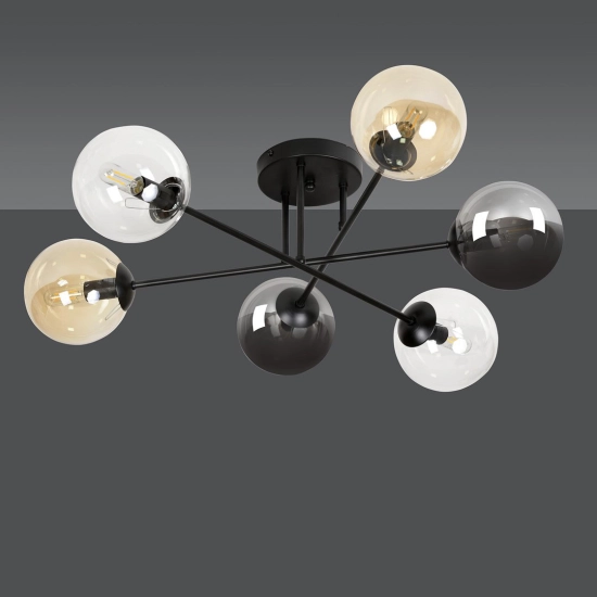 Lampa sufitowa BRENDI 6B BL MIX 2 834/6B2 EMIBIG Lighting