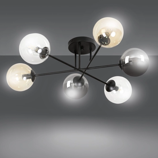 Lampa sufitowa BRENDI 6B BL MIX 2 834/6B2 EMIBIG Lighting