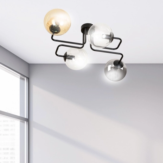 Lampa sufitowa BRENDI 4 BL MIX 1 843/4M1 EMIBIG Lighting