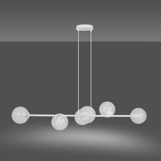 Lampa wisząca ROSSI 6 WH TRANSPARENT 877/6 EMIBIG Lighting