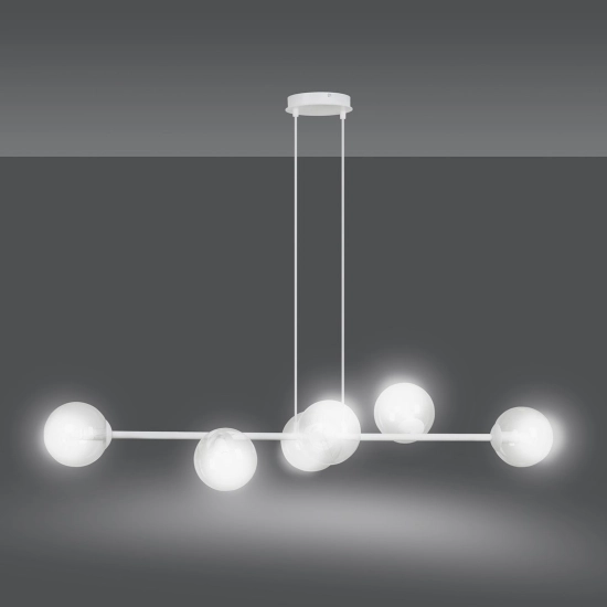 Lampa wisząca ROSSI 6 WH TRANSPARENT 877/6 EMIBIG Lighting