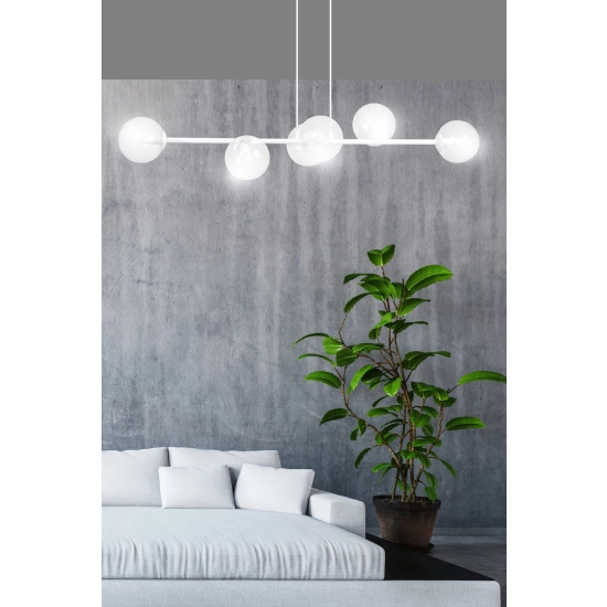Lampa wisząca ROSSI 6 WH TRANSPARENT 877/6 EMIBIG Lighting