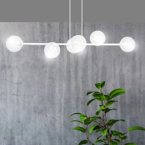 Lampa wisząca ROSSI 6 WH TRANSPARENT 877/6 EMIBIG Lighting