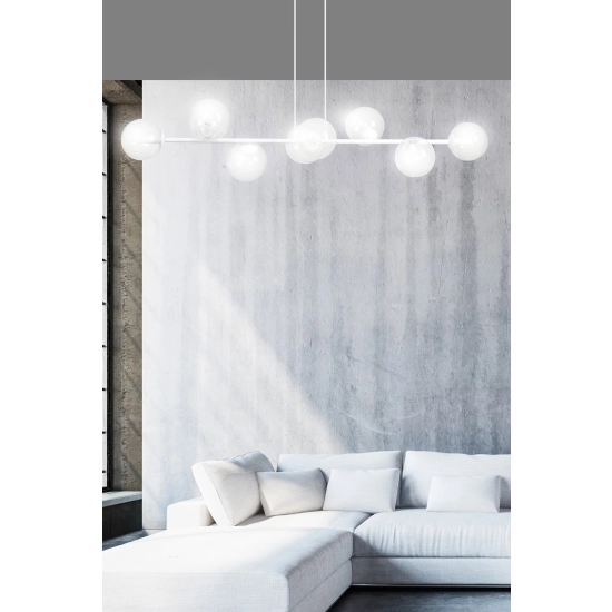 Lampa wisząca ROSSI 8 WH TRANSPARENT 877/8 EMIBIG Lighting