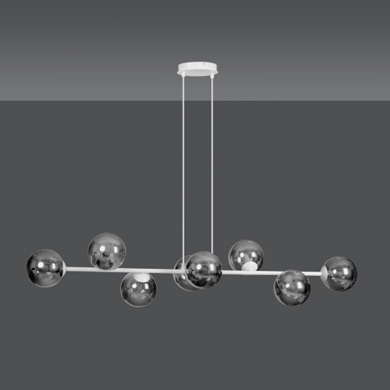 Lampa wisząca ROSSI 8 WH GRAFIT 878/8 EMIBIG Lighting