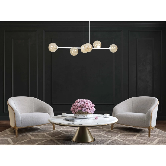Lampa wisząca ROSSI 6 WH MIODOWY 879/6 EMIBIG Lighting