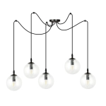 Lampa wisząca GIGI 5 BL TRANSPARENT 936/5 EMIBIG Lighting