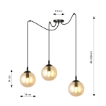 Lampa wisząca GIGI 3 BL MIODOWY 938/3 EMIBIG Lighting