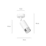 Lampa sufitowa HIRO 1 WH/CHROME 962/1 EMIBIG Lighting