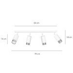 Lampa sufitowa HIRO 4 WH/CHROME 962/4 EMIBIG Lighting