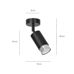 Lampa sufitowa HIRO 1 BL/CHROME 964/1 EMIBIG Lighting