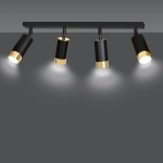 Lampa sufitowa HIRO 4 BL/GOLD 965/4 EMIBIG Lighting