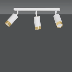 Lampa sufitowa HIRO 3 WH/GOLD 963/3 EMIBIG Lighting - zdjęcie produktu