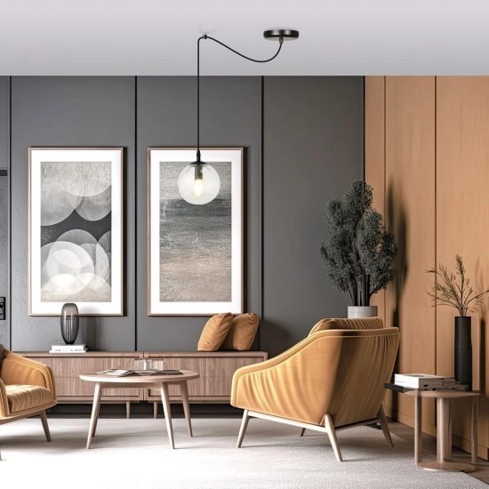 Lampa wisząca GIGI 1 BL TRANSPARENT 936/1 EMIBIG Lighting