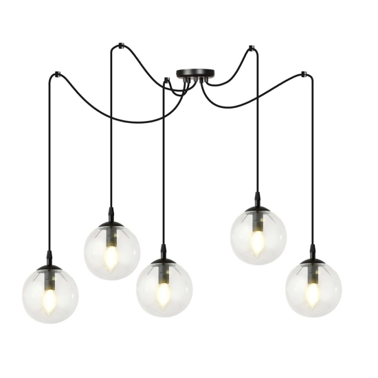 Lampa wisząca GIGI 5 BL TRANSPARENT 936/5 EMIBIG Lighting - zdjęcie produktu