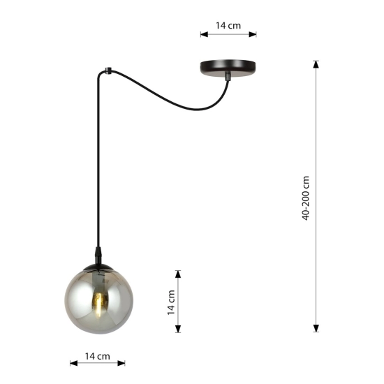 Lampa wisząca GIGI 1 BL GRAFIT 937/1 EMIBIG Lighting