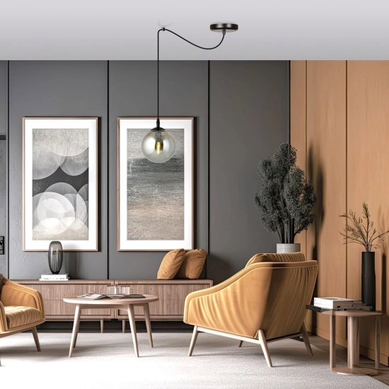 Lampa wisząca GIGI 1 BL GRAFIT 937/1 EMIBIG Lighting