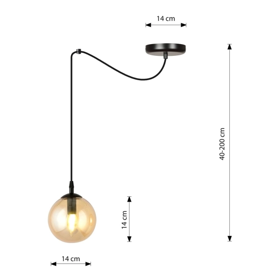Lampa wisząca GIGI 1 BL MIODOWY 938/1 EMIBIG Lighting