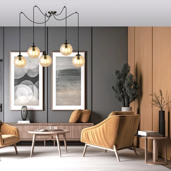 Lampa wisząca GIGI 5 BL MIODOWY 938/5 EMIBIG Lighting