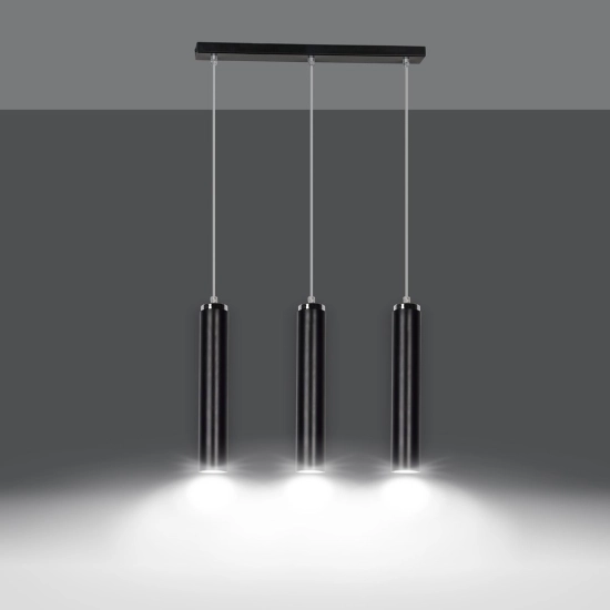 Lampa wisząca LUNA 3 BLACK 956/3 EMIBIG Lighting - zdjęcie produktu