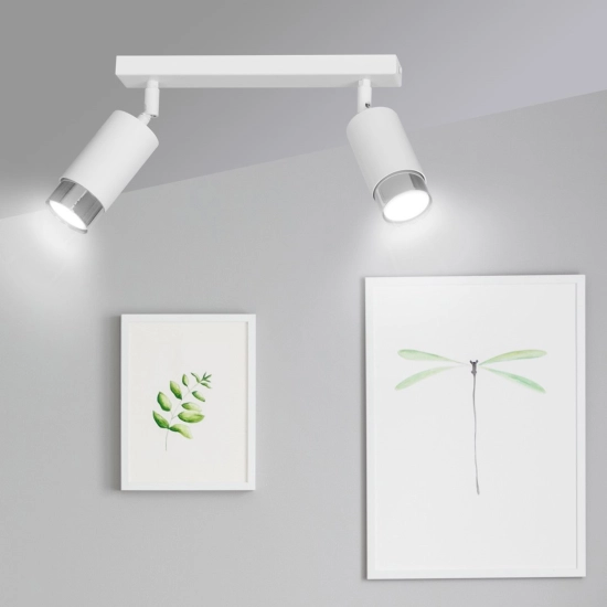 Lampa sufitowa HIRO 2 WH/CHROME 962/2 EMIBIG Lighting