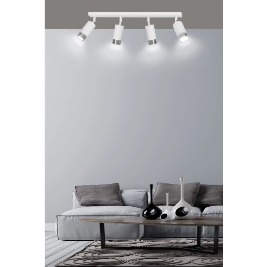 Lampa sufitowa HIRO 4 WH/CHROME 962/4 EMIBIG Lighting