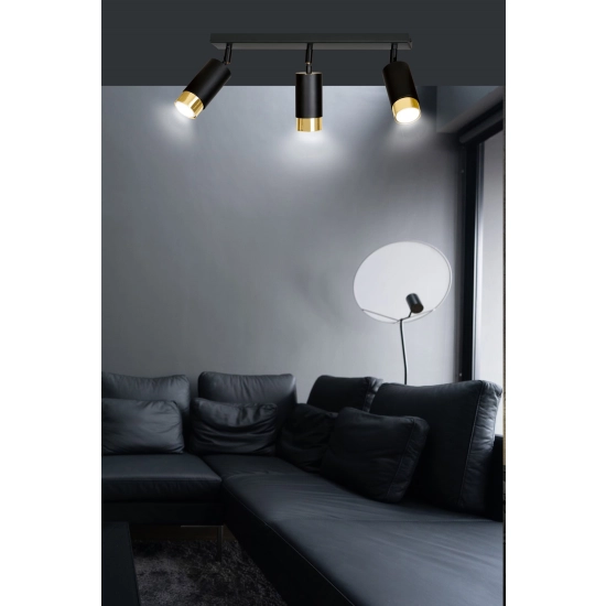 Lampa sufitowa HIRO 3 BL/GOLD 965/3 EMIBIG Lighting