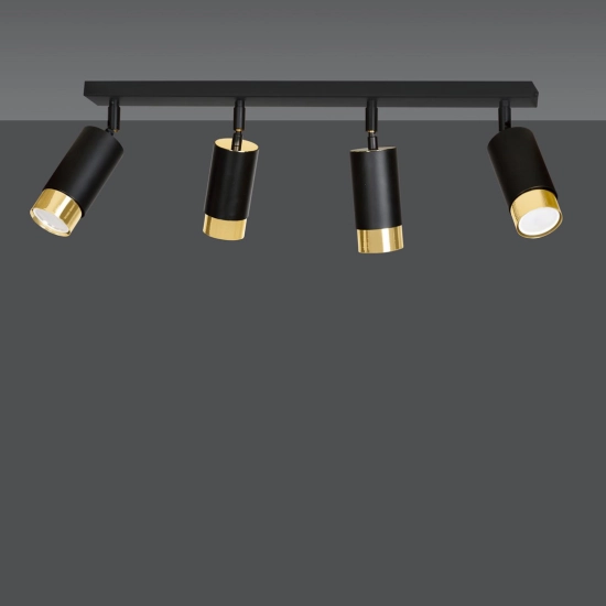 Lampa sufitowa HIRO 4 BL/GOLD 965/4 EMIBIG Lighting