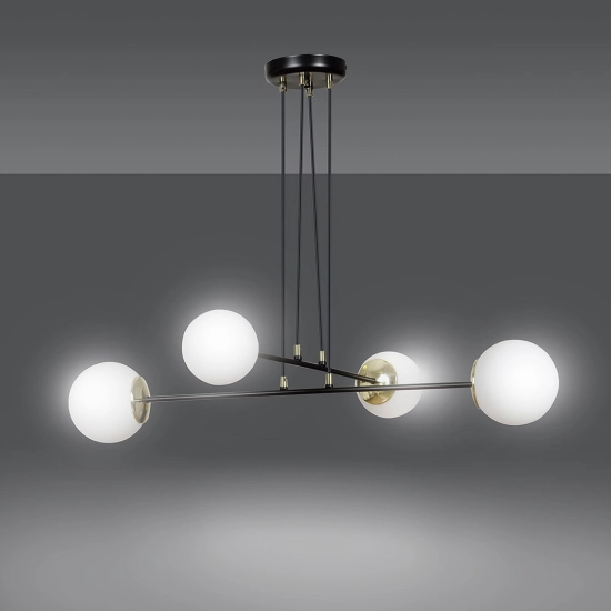 Lampa wisząca OGNIS 4 BLACK 966/4 EMIBIG Lighting