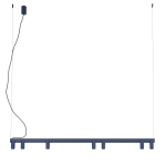 Lampa wisząca FOURTY LINE LED XI granatowa 12293 Nowodvorski - zdjęcie dodatkowe 2