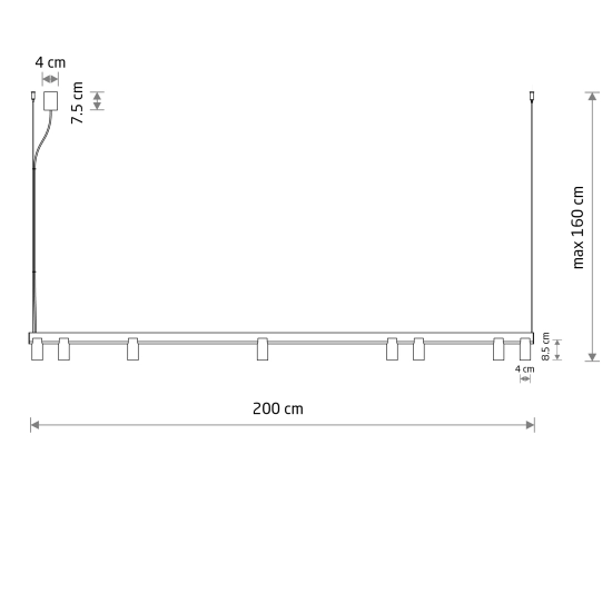 Lampa wisząca FOURTY LINE LED XII granatowa 12290 Nowodvorski - zdjęcie dodatkowe 10