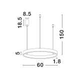 Lampa wisząca BARI LE43255 Luces Exclusivas - zdjęcie dodatkowe 2