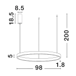 Lampa wisząca BARI LE43257 Luces Exclusivas - zdjęcie dodatkowe 2