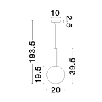 Lampa wisząca BAJOS LE43392 Luces Exclusivas - zdjęcie dodatkowe 3
