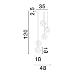 Lampa wisząca BALUN LE43402 Luces Exclusivas - zdjęcie dodatkowe 3