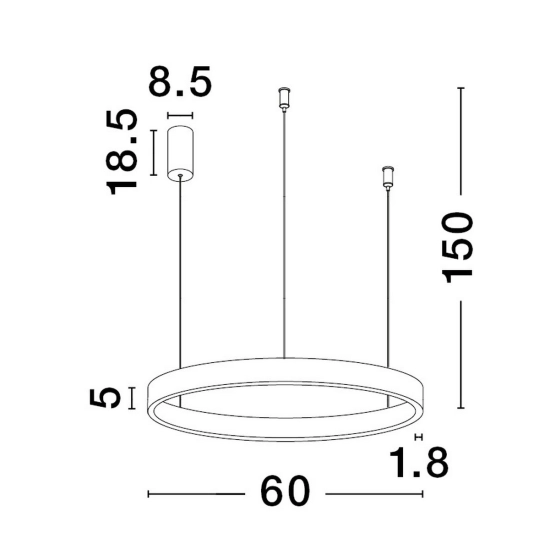 Lampa wisząca BARI LE43249 Luces Exclusivas - zdjęcie dodatkowe 2