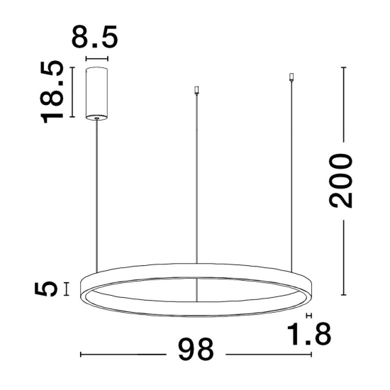 Lampa wisząca BARI LE43251 Luces Exclusivas - zdjęcie dodatkowe 2
